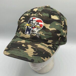 Portland Sea Dogs Baseball Camo 4th Of July Promo Camouflage Hook Loop Hat Cap